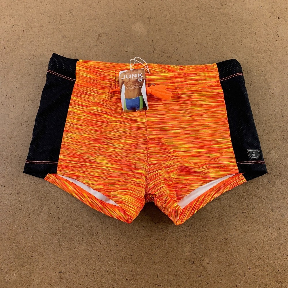Junk Underjeans Men's Size Small Nautilus Orange Swim Shorts NWT